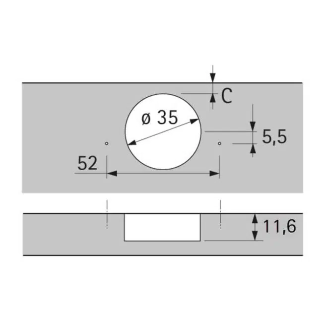 Hettich Sensys 9099540 Technical Diagram