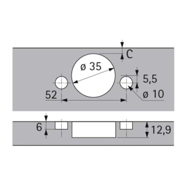 Hettich 9073614 Tech Diagram