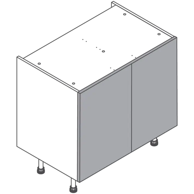 H720 W900 Clicbox Kitchen Cabinet Base Unit