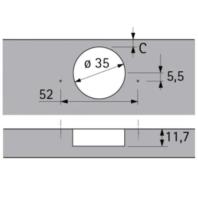 Hettich 1029518 / 48049 Tech Diagram