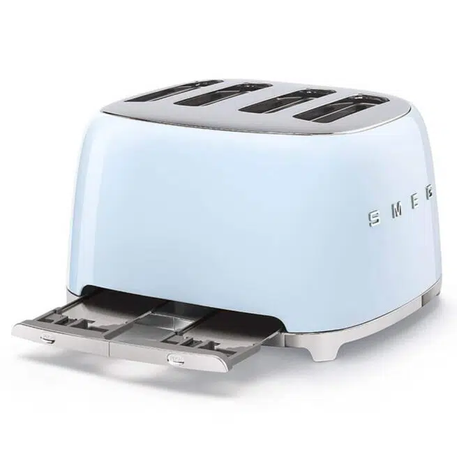 TSF03PBUK Smeg Pastel Blue 4 Slice Toaster Crumb Tray