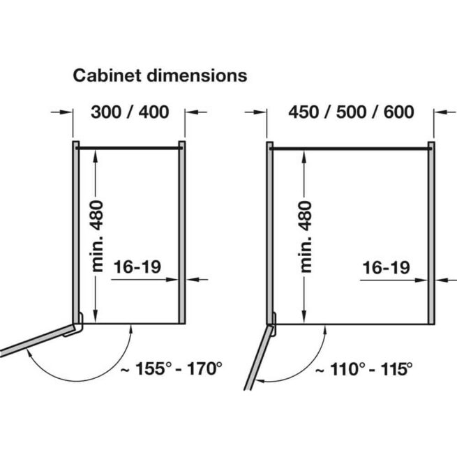 Planero Swing Out Basket Dimensions